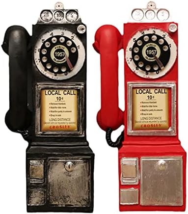 Retro Telefon Dekoráció,Vintage Telefon Modell Retro Fali Telefon Dekoráció, hívja a Vezetékes Telefon Dísz Vintage Telefon Modell Retro