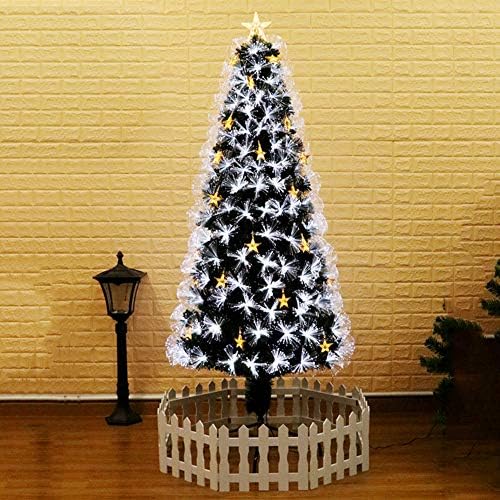 4FT Mesterséges karácsonyfa, Prémium Lucfenyő Csuklós Fa w/LED Világítás & Összecsukható Fém Állvány, Környezetbarát PVC Égésgátló-Zöld 4ft(120cm)
