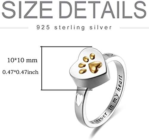 Sterling Ezüst Urnában Gyűrűk Nők Tartani szeretteit, Hamu: Szív Hamvasztás Ékszerek, Gyűrűk, Hamu, a Lányok - Hamu Emlék Memorial