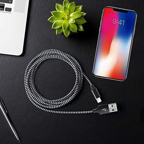 iPhone Töltő Kábel, USB-EGY Villám Kábel [Apple Mpi Hitelesített Jóváhagyott] Fonott Nylon Gyors Töltő Kábel 12w 3ft Kompatibilis