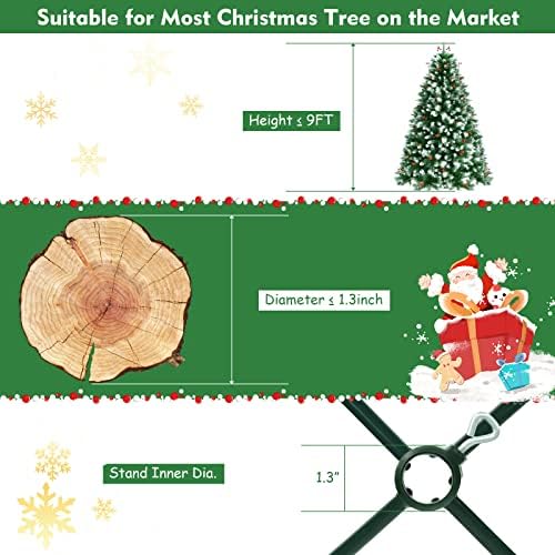 Goplus Rolling karácsonyfa, a Fák akár 9 méter Magas, nagy teherbírású Egyetemes Mesterséges karácsonyfa talp, Állítható Lábak,
