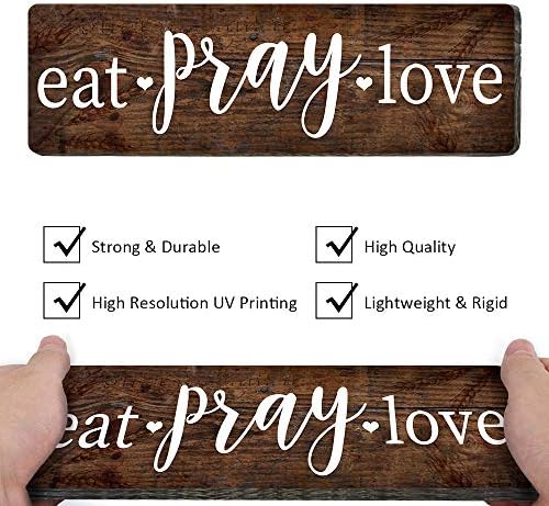 Eat pray Love Jelek Parasztház Rusztikus Konyha Fali Dekor Imádkozni Jeleket Étkező, Kamra, Kávézó Konyha Dekor Régi Családi Kép,