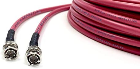 Egyéni Kábel Csatlakozás 5 Láb Belden 1694A 6G HD-SDI RG6 BNC Kábel (75 Ohm) Piros Kabát