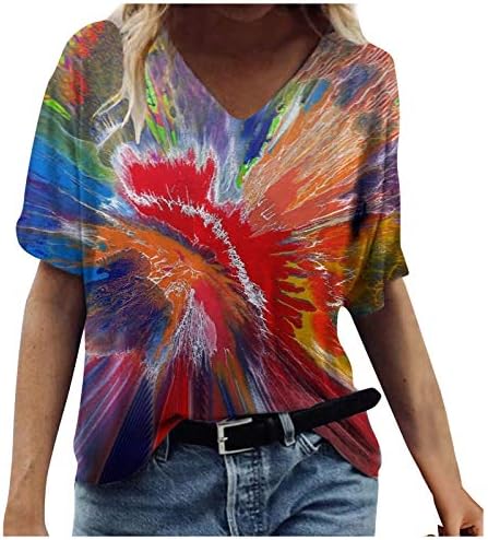 Női Rövid Ujjú T-Shirt Etnikai Stílusú Virágos Ing, Nyári Napi Alkalmi Anya Póló Kerek Nyakú Póló, Maximum
