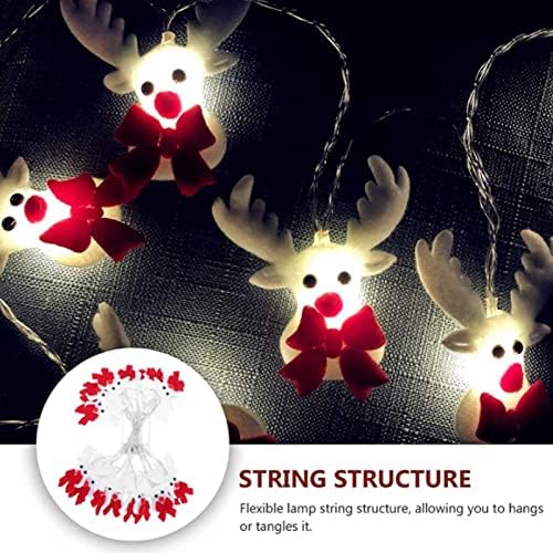 Xianfei 2 Csomag Karácsony, Rénszarvas String Fények, 20led elemes Réz Drót Tündér String Fények, Beltéri, Kültéri Haza