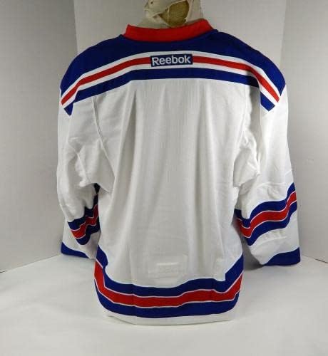 A New York Rangers Játék, Üres Kiadott Fehér Távol Jersey Reebok 56 DP40461 - Játék Használt NHL-Mezek