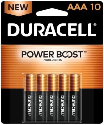Duracell Coppertop AAA Elemeket Power Boost, 10 Szám Pack aaa Akkumulátor a Hosszú Távú Teljesítmény (Csomagolás Eltérőek