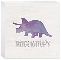 Triceratops Sq, Joyride lakberendezés, Fa Blokk Alá, 5x5 szabadon álló, Polcra vagy Falra Jelenik meg, a Művész Célja, Otthon