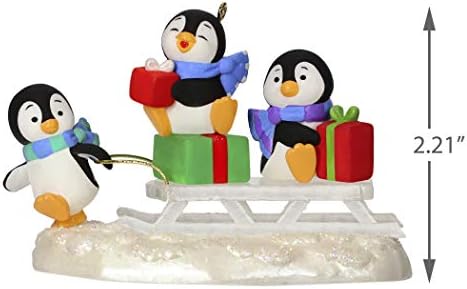 Hallmark Emlék Karácsonyi Dísz 2019 Évben Kelt Szánkózás Mókák Pingvinek, 1799QGO2019