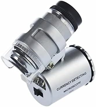 Goliton® Mini Mikroszkóp Zsebében 60x Nagyítás Kézi Ékszerész LED Lámpa Nagyítólencse