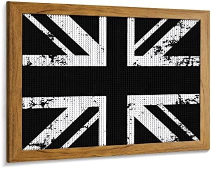 Fehér, Fekete Brit Zászló Gyémánt Festmény Készletek Képkeret 5D DIY Teljes Gyakorlat Strasszos Művészeti Fali Dekor, hogy a Felnőttek