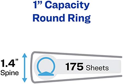 Avery Mini Gazdaság Nézet, Binder 1 Centis Kerek Gyűrű, 5.5 x 8.5 cm, Fehér, 1, Binder (5806) & Style Szélén Insertable Műanyag