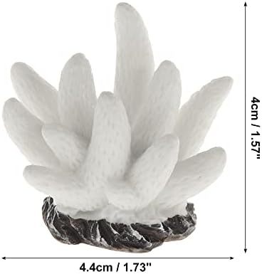 VOCOSTE Korallzátony Dekoráció, Mini Ál Korall Dekoráció, Akvárium Dekoráció, Fehér,1.73x1.57