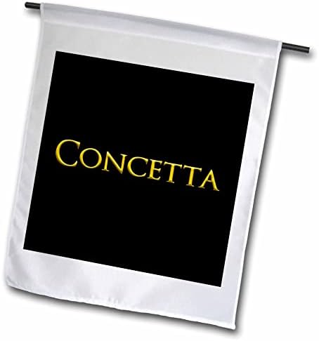 3dRose Concetta menő lány baba neve az USA-ban. Sárga, fekete varázsa ajándék - Zászlók (fl-364278-1)