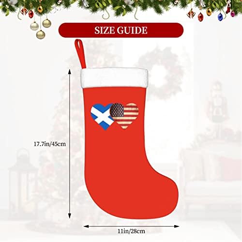 Cutedwarf Skócia Zászlót, Amerikai Zászló Karácsonyra Karácsonyi Dekoráció Klasszikus 18 Cm Kandalló Zokni