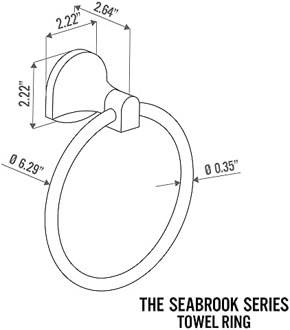 Bennington Seabrook Kéztörlő Gyűrű Falra Szerelhető Fürdőszoba Hardver Fürdő Tartozék, Nikkel