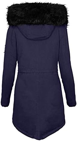 FOVIGUO Kockás Kabátok Női, Park Plus Size Téli Teljes Ujja Gömbhal Kabát Női Csípő kapucnis felső Illik kabátjában.