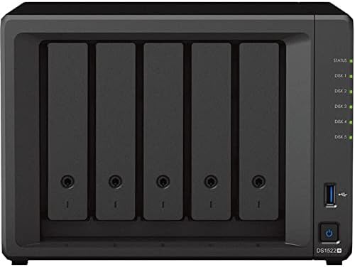 CustomTechSales DS1522+ 5-Bay DiskStation Csomag, 16GB RAM, 1.6 TB (2x800GB) Cache, valamint 20TB (5 x 4 TB) a Vállalkozás