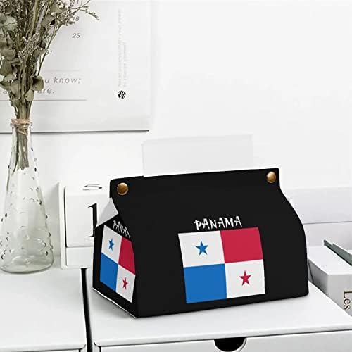 Zászló Panama Szövet Borító PU Bőr Szövet Doboz Jogosultja Téglalap alakú Arc Szövet Esetben Papír Szervező