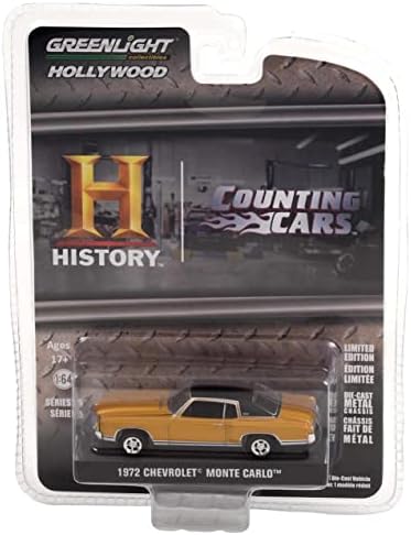 Greenlight 44950-D Hollywood Sorozat 35 - Számolás Autók - 1972-Es Chevy Monte Carlo 1:64 Méretarányú Fröccsöntött