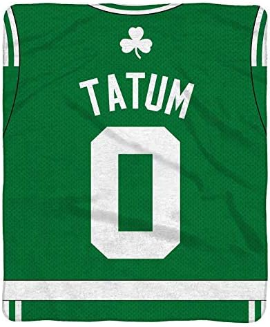 Aludni Csapat Boston Celtics-Jayson Tatum 60 x 80 Raschel Plüss Takaró – EGY NBA Jersey-Dob