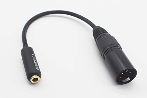 Youkamoo 4 Pin XLR, hogy 4.4 mm-es Női 5 Pólusú Kiegyensúlyozott 8 Core Ezüst Bevonatú Audio Fejhallgató Adapter Kábel 15cm [ 4.4 mm