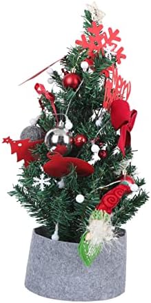 Yardwe 1 Készlet Mini Karácsonyfa Mesterséges Fenyő Mesterséges Karácsonyfa Asztali Karácsonyfa Kis Asztali Háztartási Piros Műanyag