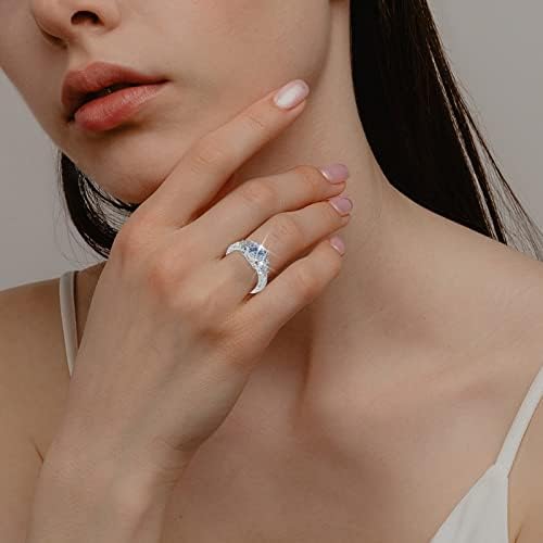 2023 Új Gyűrű Női Index Cirkon Személyiség Fehér Fény, Divat - Gyűrű gyűrűsujj Divat Luxus Gyűrűk Jobb Kezében Cseng a Nők (SilverC,