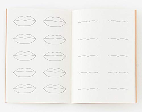 WellieSTR 5 Különböző Könyv A4 Facechart Papír Smink Notebook Profi Sminkes Gyakorlat Sablon Smink Rajz Könyv(Kelet-Ázsiai Arc/Európai