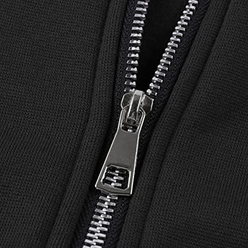 COKUERA Női Divatos Őszi Túlméretezett Illik kabát Kabát Zsebében Alkalmi Laza egyszínű Zip Fel Hosszú Ujjú Kapucnis Outwear