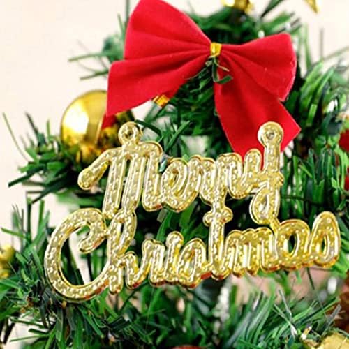LJFLI 30cm Mini Asztali karácsonyfa LED String Fények, Kis Medál Jingle Bell a Karácsonyi Díszek Új Év Díszek