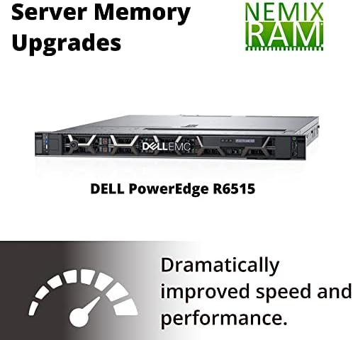 NEMIX RAM, 128GB (8x16GB) DDR4-3200 PC4-25600 ECC RDIMM Regisztrált Szerver Memória Frissítés Kompatibilis Dell PowerEdge R6515