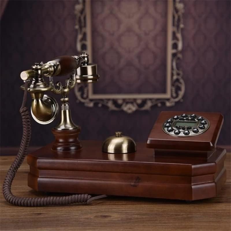 ZLXDP Antik Vezetékes Telefon Régimódi Mechanikus Bell Lelkipásztori Retro Home Office Tömör Fa Vezetékes Telefon (Szín : Stílus 1)