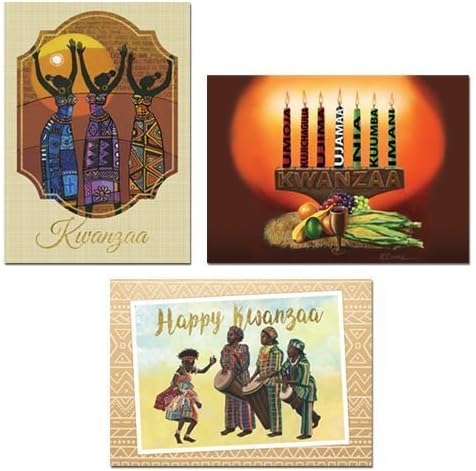 Afro-Amerikai Kifejezések - Válogatott Dobozos Kwanzaa Kártyák (15 kártya, 5 x 7), Egy-951 (Tartalmazza: K-917, K-918, K-919)