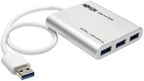 Tripp Lite 4-Port Hordozható Slim USB 3.0 Super speed Hub-Beépített Kábel (U360-004-SLIM)
