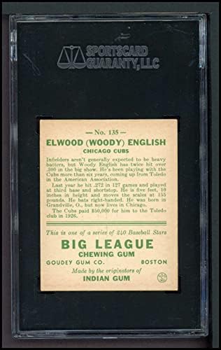 1933 Goudey 135 Woody angol Chicago Cubs (Baseball Kártya) CSKP CSKP 5.00 Cubs