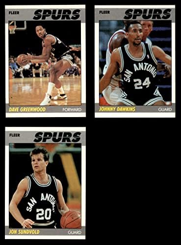 1987-88 Fleer San Antonio Spurs Szinte Teljes Csapat készen áll a San Antonio Spurs (Set) NM/MT Spurs