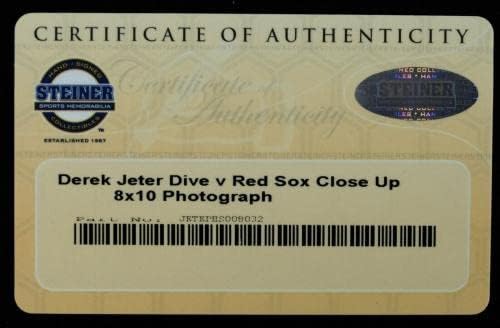 Derek Jeter Aláírt A Merülés 8x10 Fotó Steiner COA - Dedikált MLB Fotók