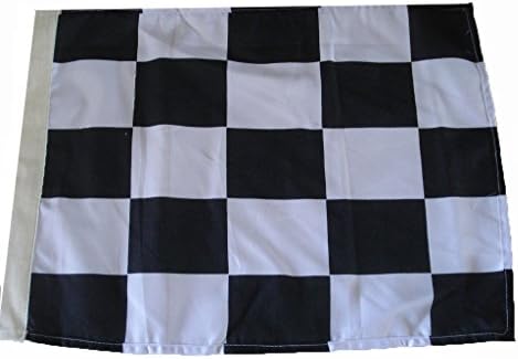 Réz Áldás : Kockás Sport Racing Zászló - Fekete-Fehér - AUTÓ/Verseny/Sport Zászló