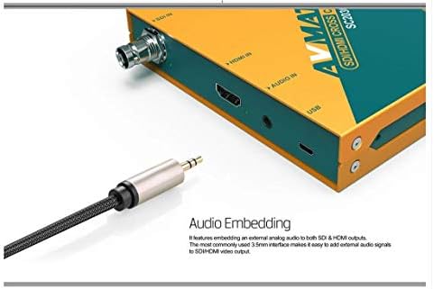 AVMATRIX SC2030 3G-SDI/ HDMI Méretezés Kereszt Átalakító Bemenet: HDMI×1 vagy SDI×1, Analóg Audio×1 Kimenet: 3G-SDI×2, HDMI×1