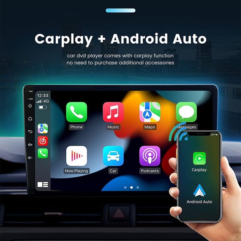 Android 10 Autó Rádió Sztereó Ford Escape Rádió 2007-2012-Es, Biorunn 9 inch GPS Navi Octa-Core hangvezérlés Carplay Android Auto, QLED