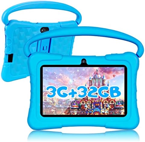 ATMPC Gyerekek Tablet, 7 hüvelykes Tablet a Gyerekek számára Két Darab, 32 GB ROM 3GB RAM Android 11.0 Kisgyermek Tabletta
