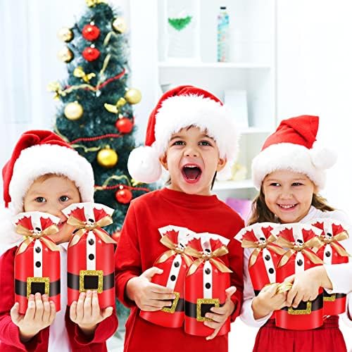 50 Darab Karácsonyi Ajándék Zsinórral Csomagokat Mikulás jelmez Karácsonyi Csomagolás Zsák Xmas Kezelni Candy Táskák Zsinórral a Karácsonyi
