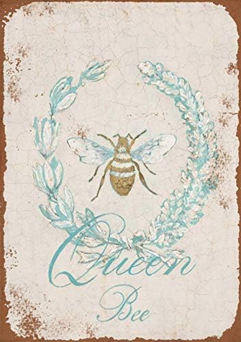 NINGFEI méhkirálynő Adóazonosító Jel Vintage Megjelenés 16x12 cm Bár, Borospince, Kávézó, Mosókonyha, Pince Dekoráció Fém Jelek Dekoratív Tábla