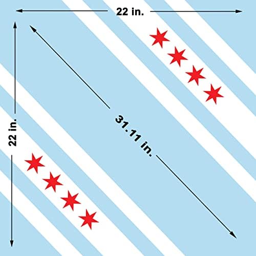 Kifinomult Pup Chicago Zászló Kutya Kendő - Nagy Kutya Kendő - 22. x 22. Tér