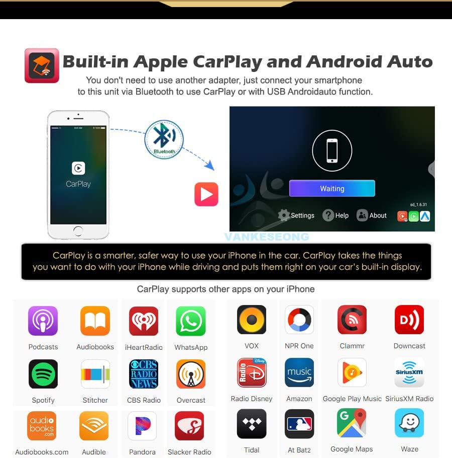 Carplay Fej Egység Mercedes Benz Vito 3 W447 2014-2020-As Autó Sztereó Android Auto, 9 Android 10 Bluetooth Audió-Videó Lejátszó Érintse