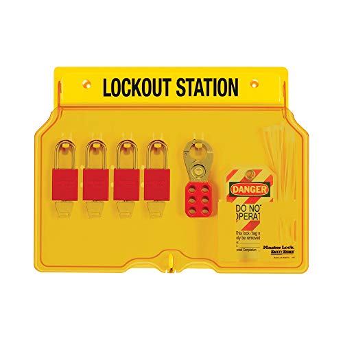 Master Lock 1482BP1106 Lockout Tagout Lakat Állomás,Sárga