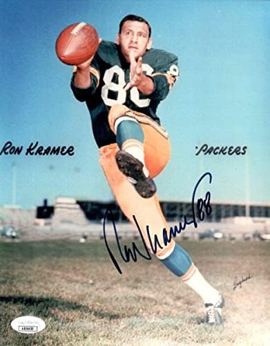 Ron Kramer Aláírt Dedikált 8X10 Fotó Green Bay Packers SZÖVETSÉG AB54659 - Dedikált NFL-Fotók