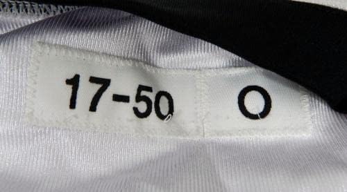 2017 Philadelphia Eagles 98 Játék Használt Fehér Gyakorlat Jersey 50 DP32358 - Aláíratlan NFL Játék Használt Mezek
