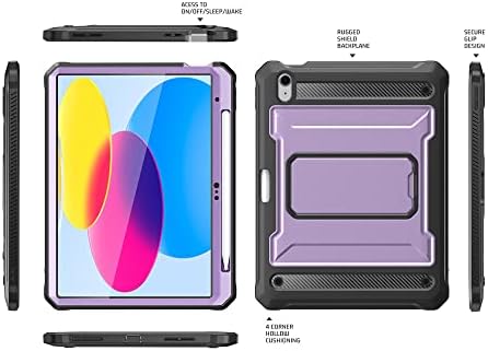 Tablet PC Esetben Táska Ujjú Esetben Kompatibilis iPad 10 Generáció 10.9 2022 Megjelent-nagy teherbírású Masszív Ütésálló Védő burkolata-360°